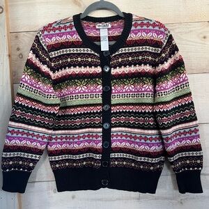 Tiara International True Vintage Ramie Cotton Button Down Cardigan Sweater EUC M